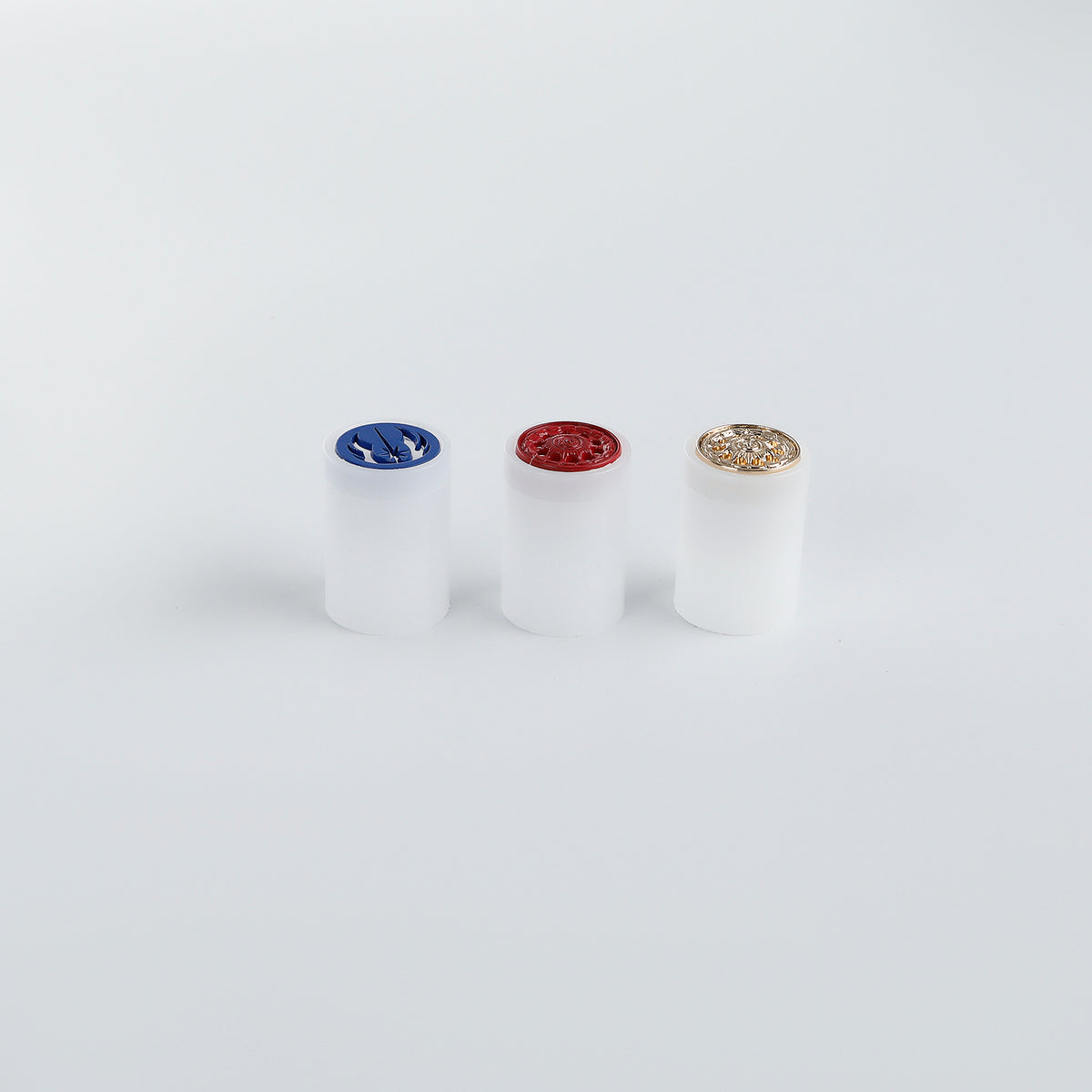7/8 inch base-lit blade plugs standing upright