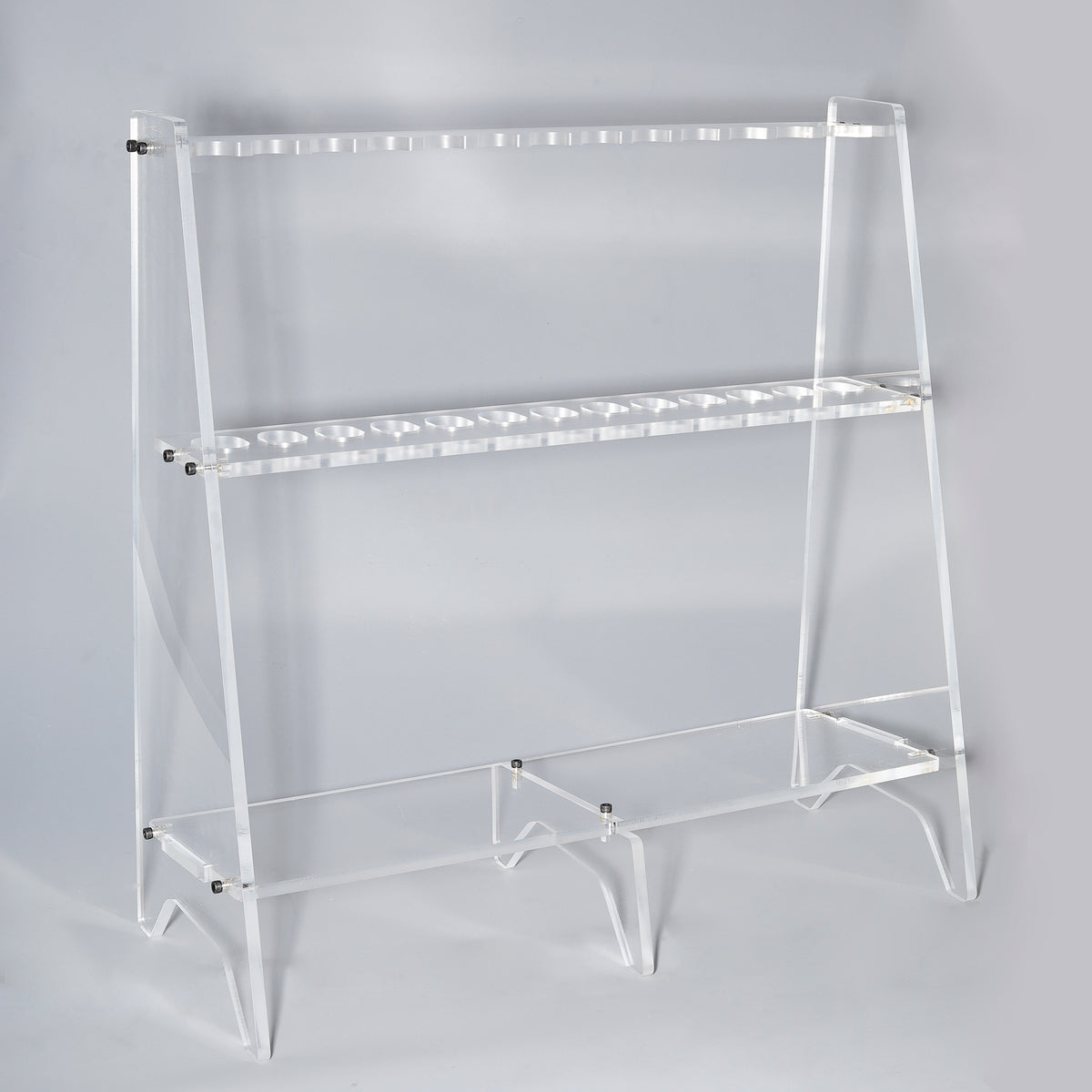 Clear multi-saber display rack empty
